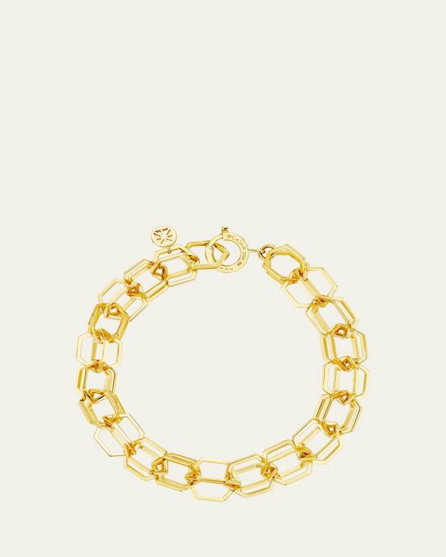 18K Yellow Gold B HOME Medium Link Bracelet, 12mm